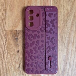 Burgundy Leopard Samsung S25+ Phone Case